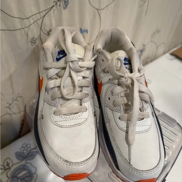 Nike Kids Sneakers - White, Navy, and Orange - Picture 2 of 6